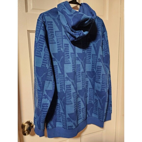 Puma Mens Power All Over Print Fleece Hoodie Hooded Sweatshirt Size XL - Picture 7 of 11